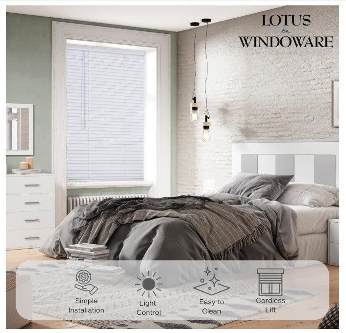 Lotus & Windoware 1" Cordless, Premium , Mini Blind  "36x48"