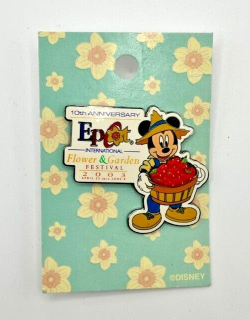 Disney EPCOT Flower & Garden festival 2003 MICKEY MOUSE single carded pin