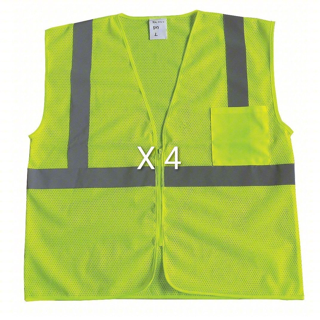 Condor 2 Pockets Yellow  High Vis Small Safety Vests Lot of 4