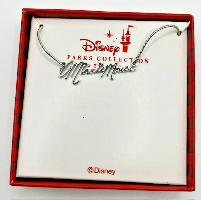 Disney Dots & Dashes Minnie Mouse autograph necklace BRAND NEW IN BOX