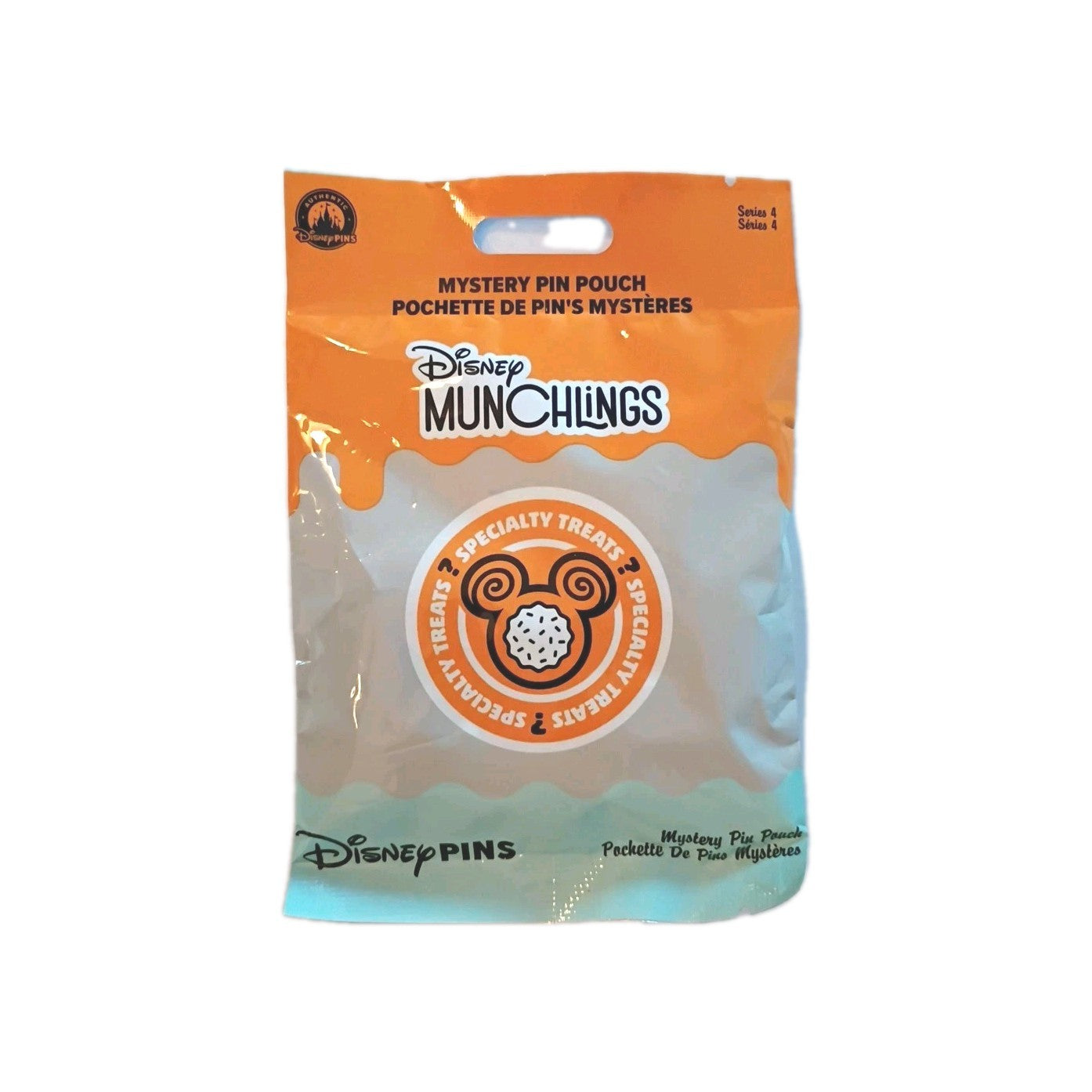 DISNEY PARKS MUNCHLINGS SERIES 4 MYSTERY BAG, 5 PINS, SEALED, Orange New