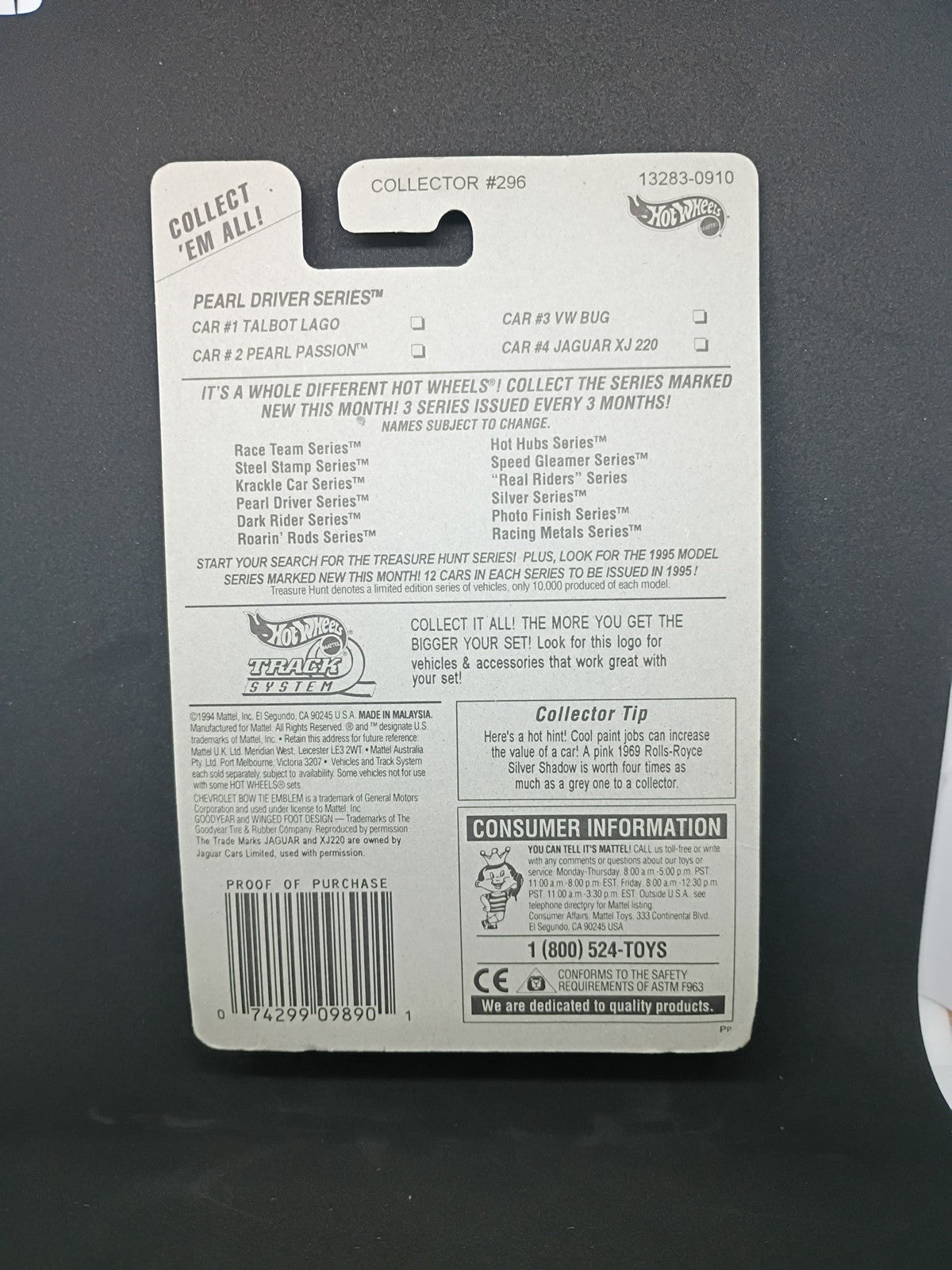 Vintage 1998 Hot Wheels Jaguar XJ220 – Pearl Driver Series