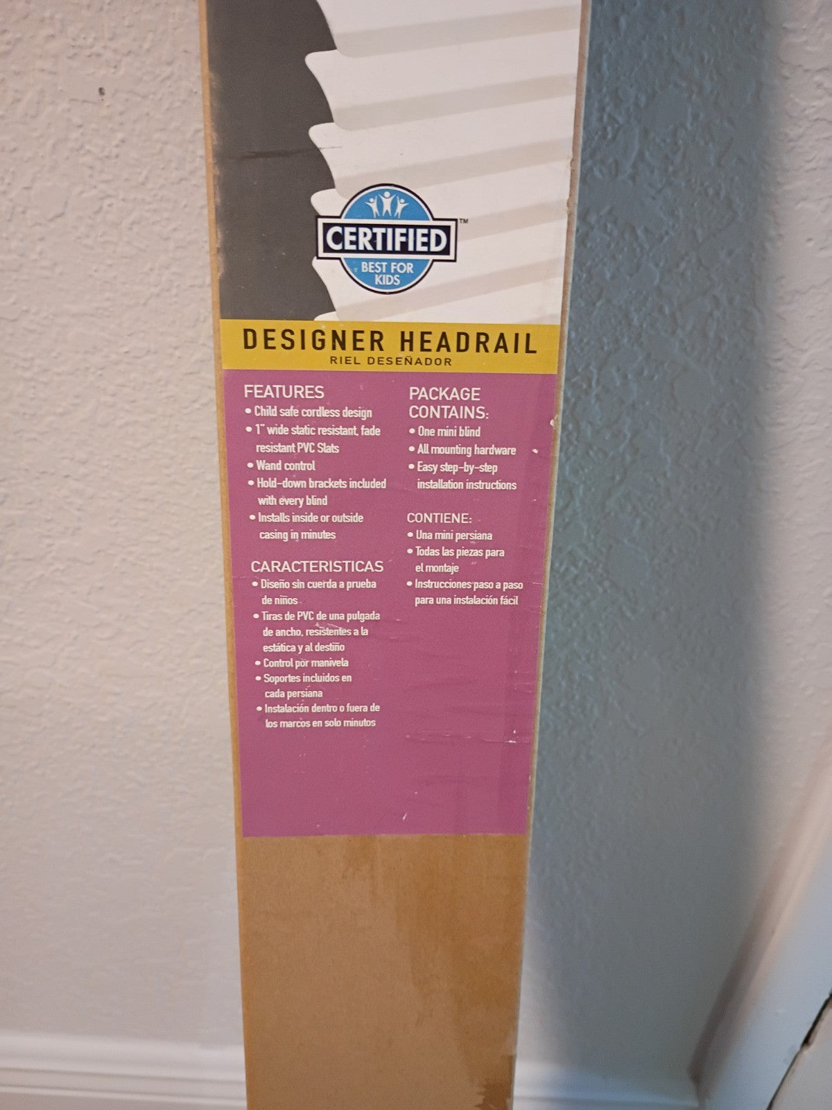 Lotus & Windoware 1" Cordless, Premium , Mini Blind  "36x48"