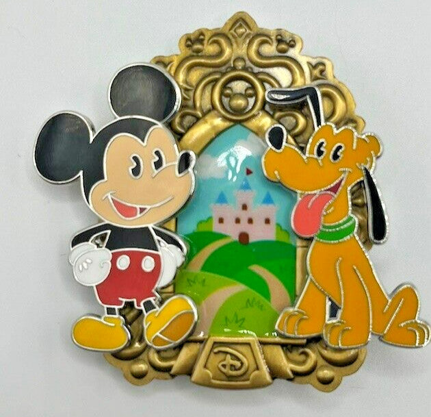 Disney BUILD-A-PIN  Mickey Mouse and Pluto 3 pin set carded