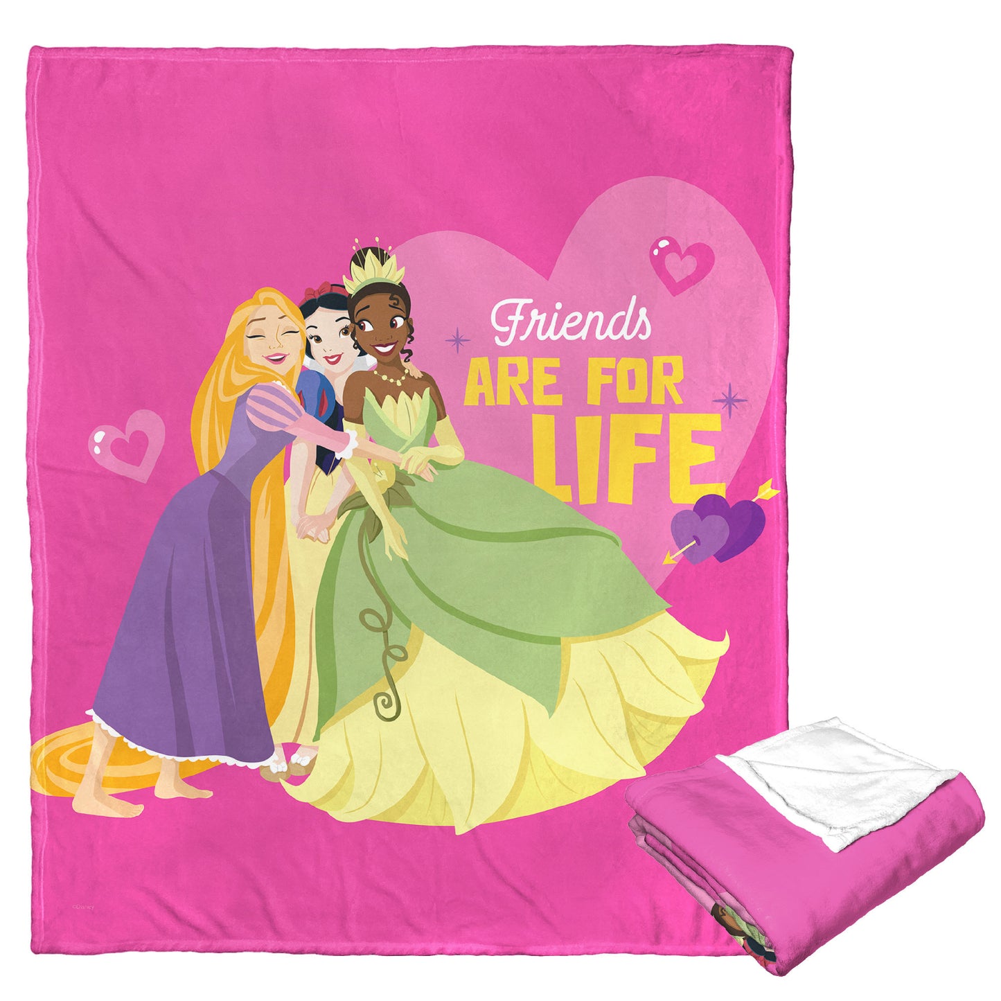 Disney Princesses, Friends for Life Aggretsuko Comics Silk Touch Throw Blanket, 50" x 60"