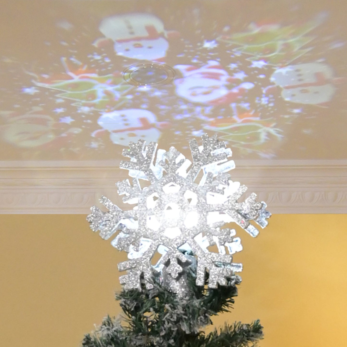 Christmas Tree Topper Sliver Snowflake pattern