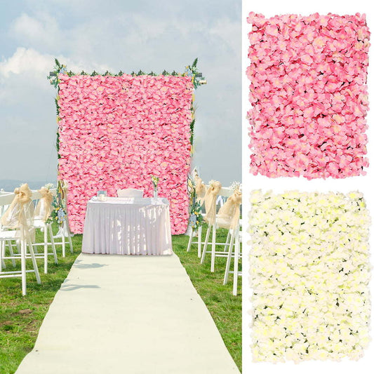 4Pcs Artificial Silk Rose Flowers Wall Panel For Wedding Photography Party Floral Backdrop Wall Decoration