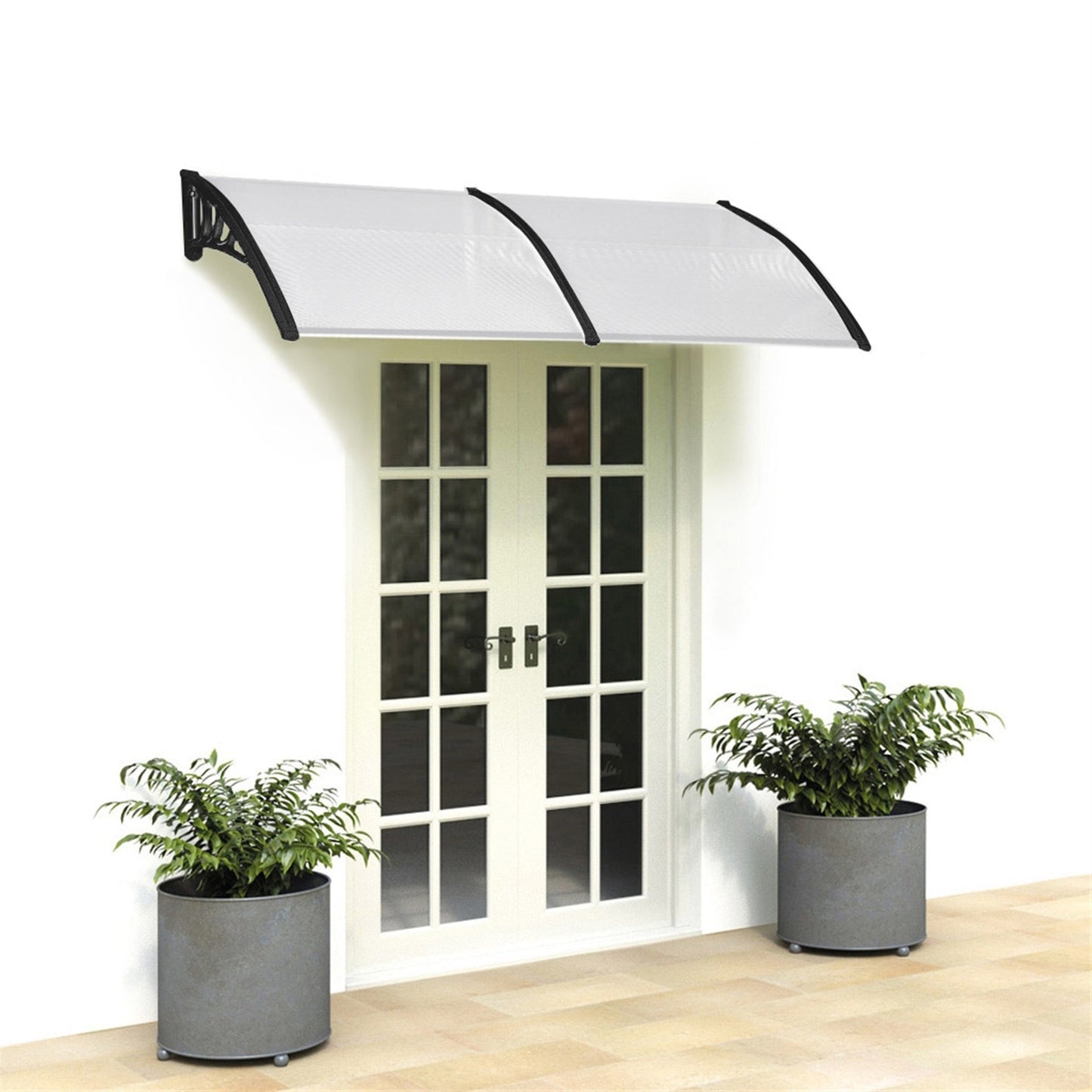 80"x 40" Outdoor Front Door Window Awning Patio Canopy Rain Cover UV Protected Eaves RT