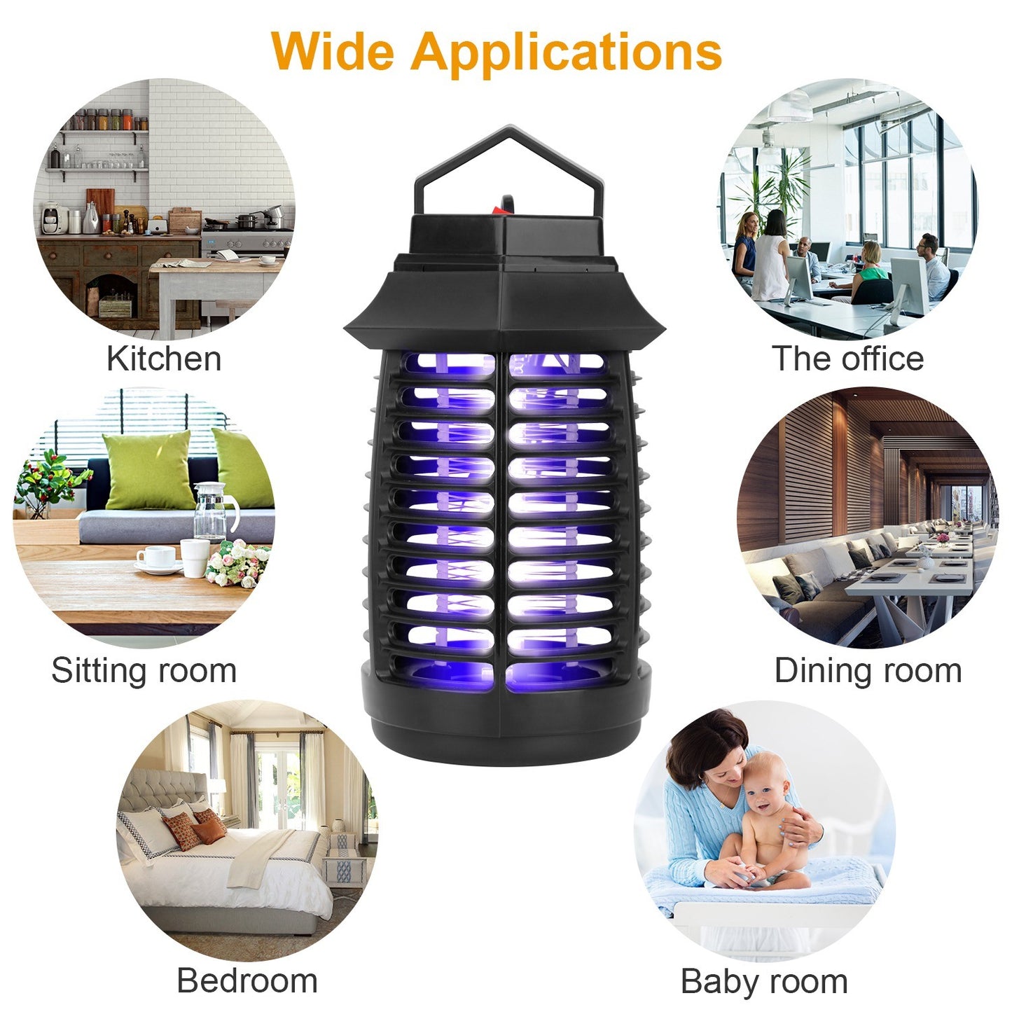 Bug Zapper Electric UV Mosquito Killer Lamp Insect Killer Light Pest Fly Trap Catcher