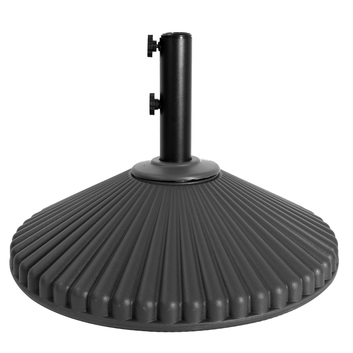 100 lb Patio Umbrella Base 23" Diameter Round Heavy Duty Outdoor Stand Plastic Water and Sand Filled for Deck;  Lawn;  Garden;  Pool;  Market