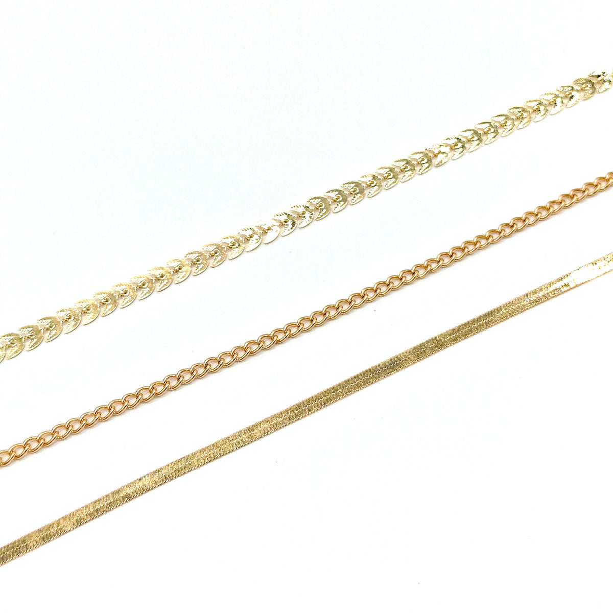 Gold Plated Anklet Fashion Anklet Wheat Ear Chain Snake Bone Anklet