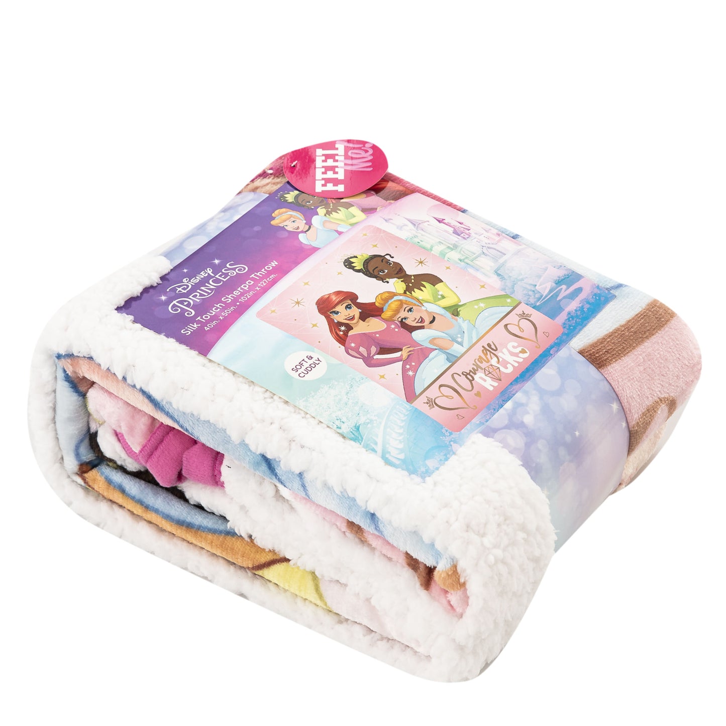 Disney Princesses;  Rocking Princesses Silk Touch Sherpa Throw Blanket;  40" x 50"