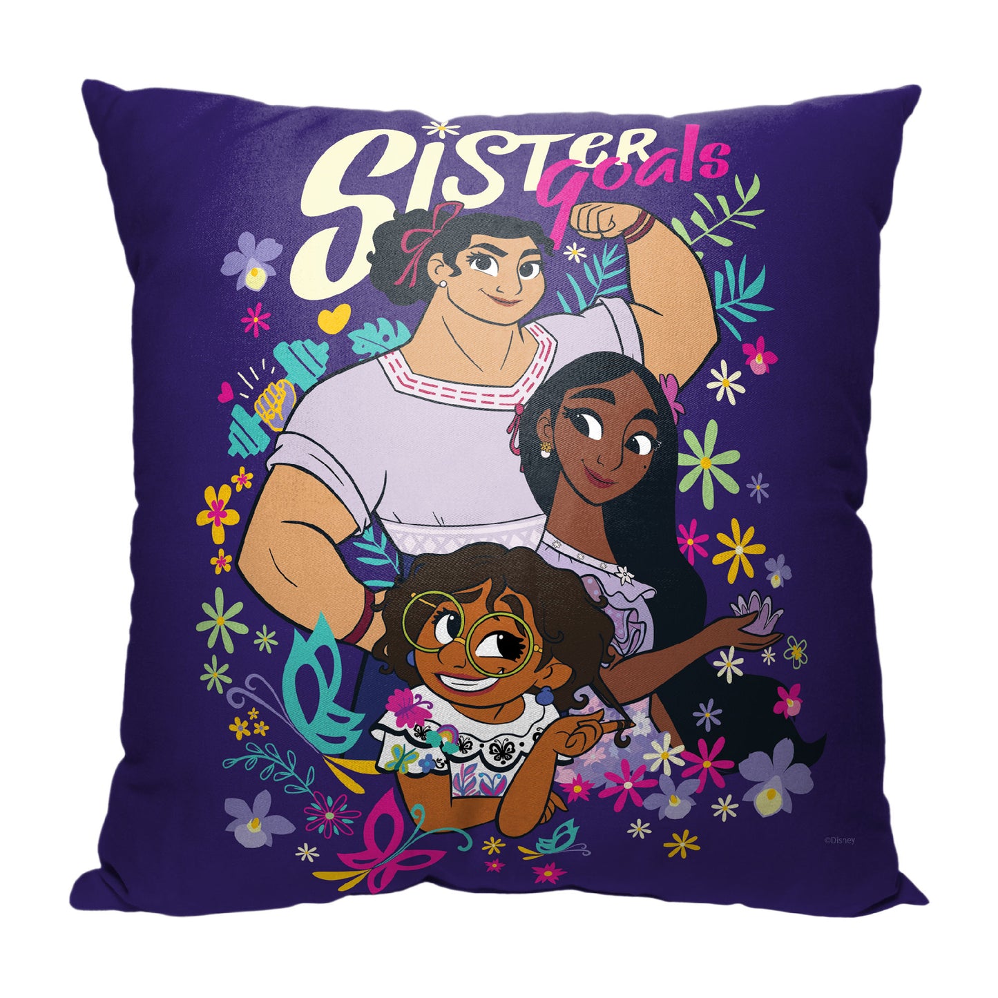 Disney's Encanto;  Sisters Together Pillow;  18" x 18"