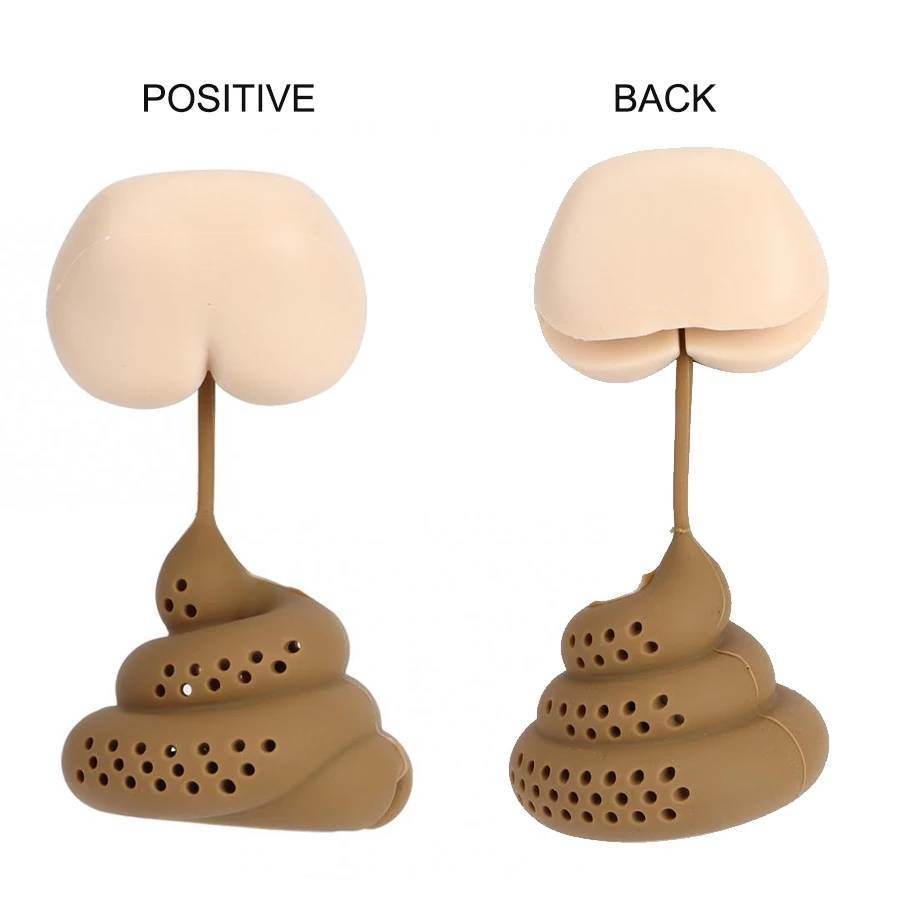 Reusable Silicone Tea Infuser Creative Poop Shaped Funny Herbal Tea Bag Coffee Filter Diffuser Strainer Tea Accessories