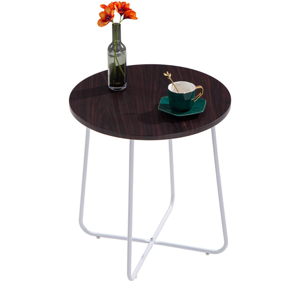 (48 x 48 x 52)cm Sofa / Coffee Table Round Table Dark Brown Desktop