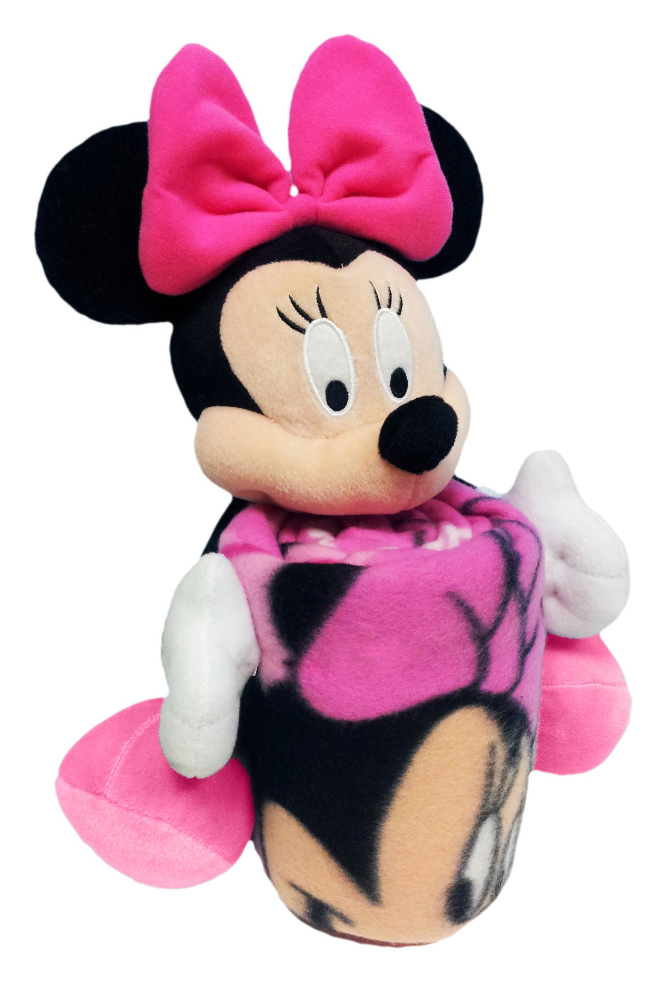 NFL - COB 312 Raiders OFFICIAL NFL & Disney's Minnie Mouse Character Hugger Pillow & Silk Touch Throw Set;  40" x 50"