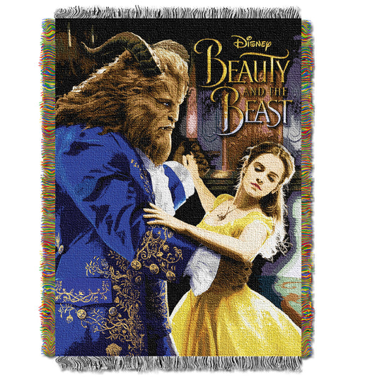 Disney Beauty and The Beast "Ballroom Waltz" Licensed 48"x 60" Woven Tapestry Throw by The Northwest Company