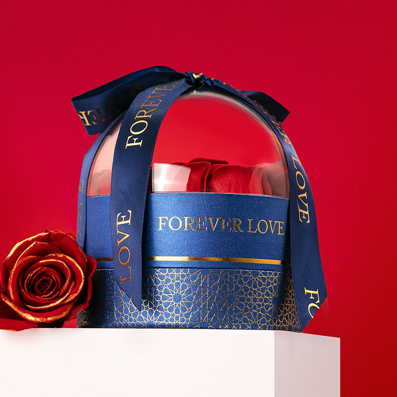 Novel Nine Flowers Romantic Valentine's Day Gift Box Eternal Flower Gift Box Soap Flower Ring Earnail Pendant Christmas Jewelry