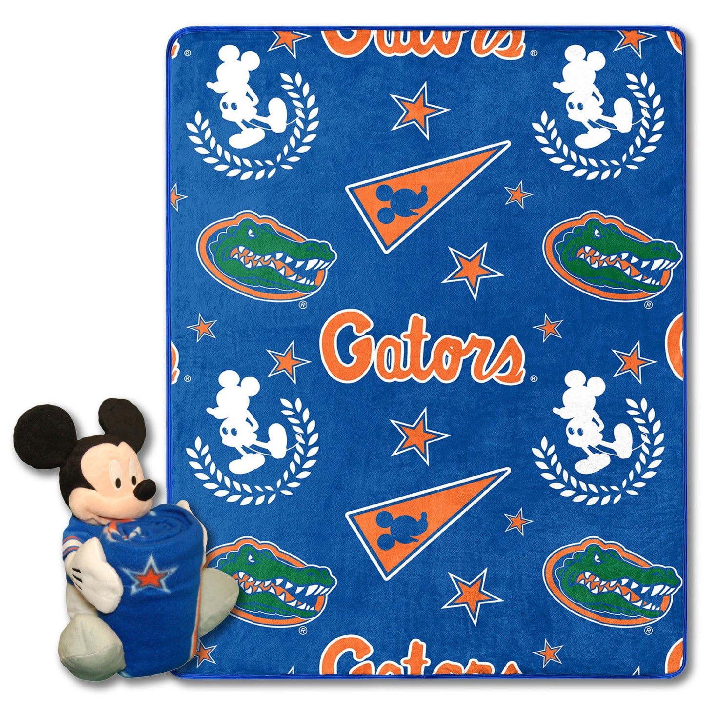 Florida OFFICIAL NCAA & Disney's Mickey Mouse Character Hugger Pillow & Silk Touch Throw Set