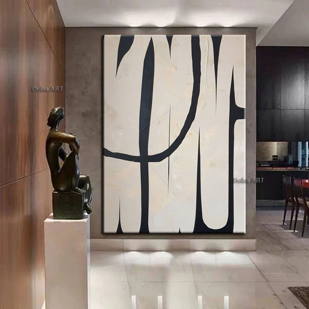 Original hand-painted minimalist abstract living room oil painting porch light luxury modern Living Room hallway bedroom luxurious decorative painting