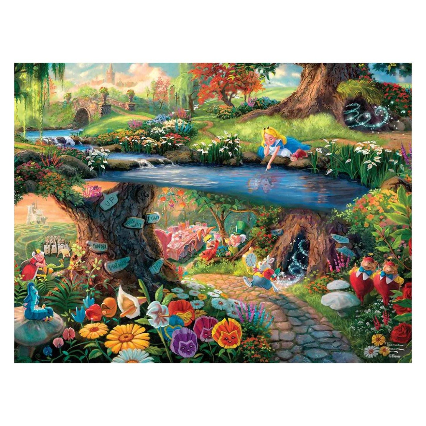 Ceaco Thomas Kinkade Disney Dreams Jigsaw Puzzle - Alice in Wonderland 750 Pieces