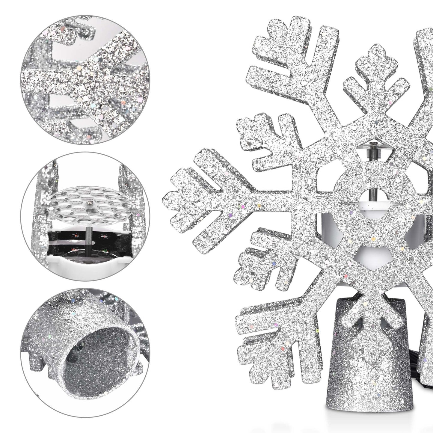 Christmas Tree Topper Sliver Snowflake pattern