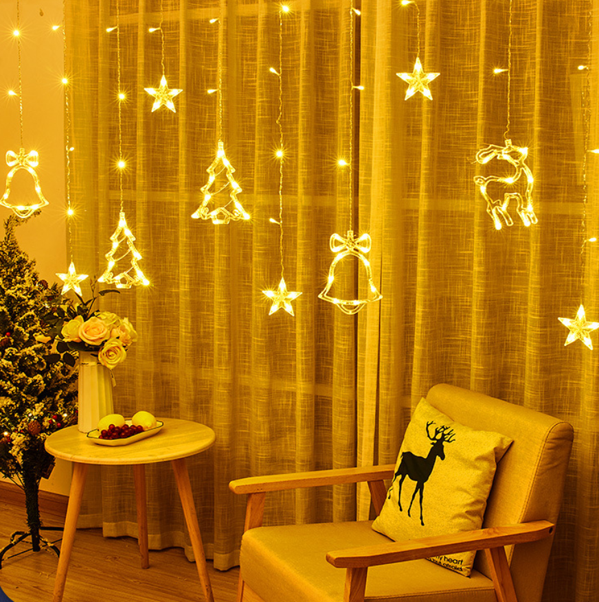 Led Curtain Light Christmas Day Room Decoration Light String Christmas Tree String Light Scene Arrangement Hanging Light String