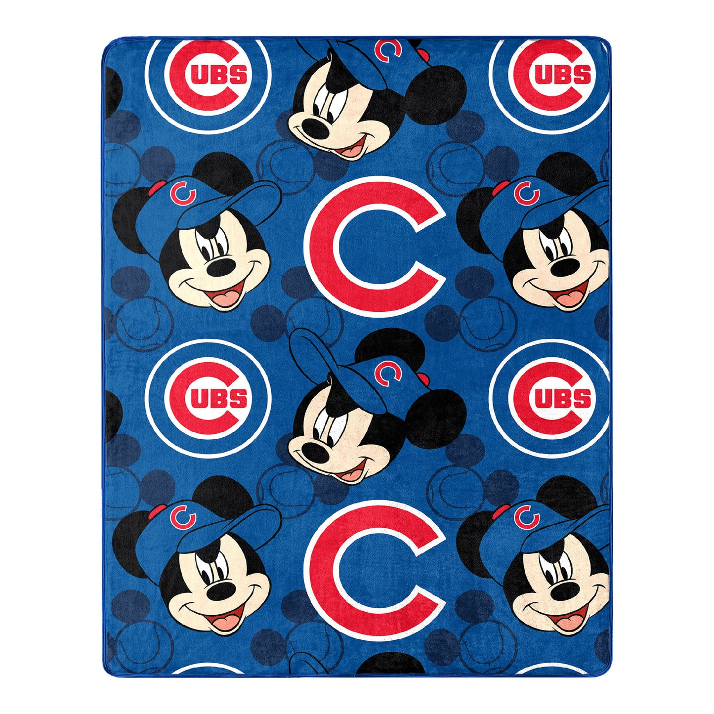 Cubs OFFICIAL MLB & Disney's Mickey Mouse Character Hugger Pillow & Silk Touch Throw Set;  40" x 50"