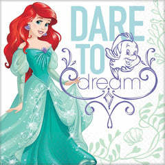 Disney Ariel The Little Mermaid Dream Big Luncheon Napkins - 16 Per Pack