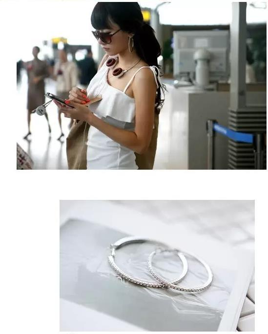 Designer Hoop Earrings 10Pairs/Lot 18K Gold Plated/Silver Plated Circle 6CM Elegant Big Earrings Jewelry Gifts Women Trendy diamond Crystal