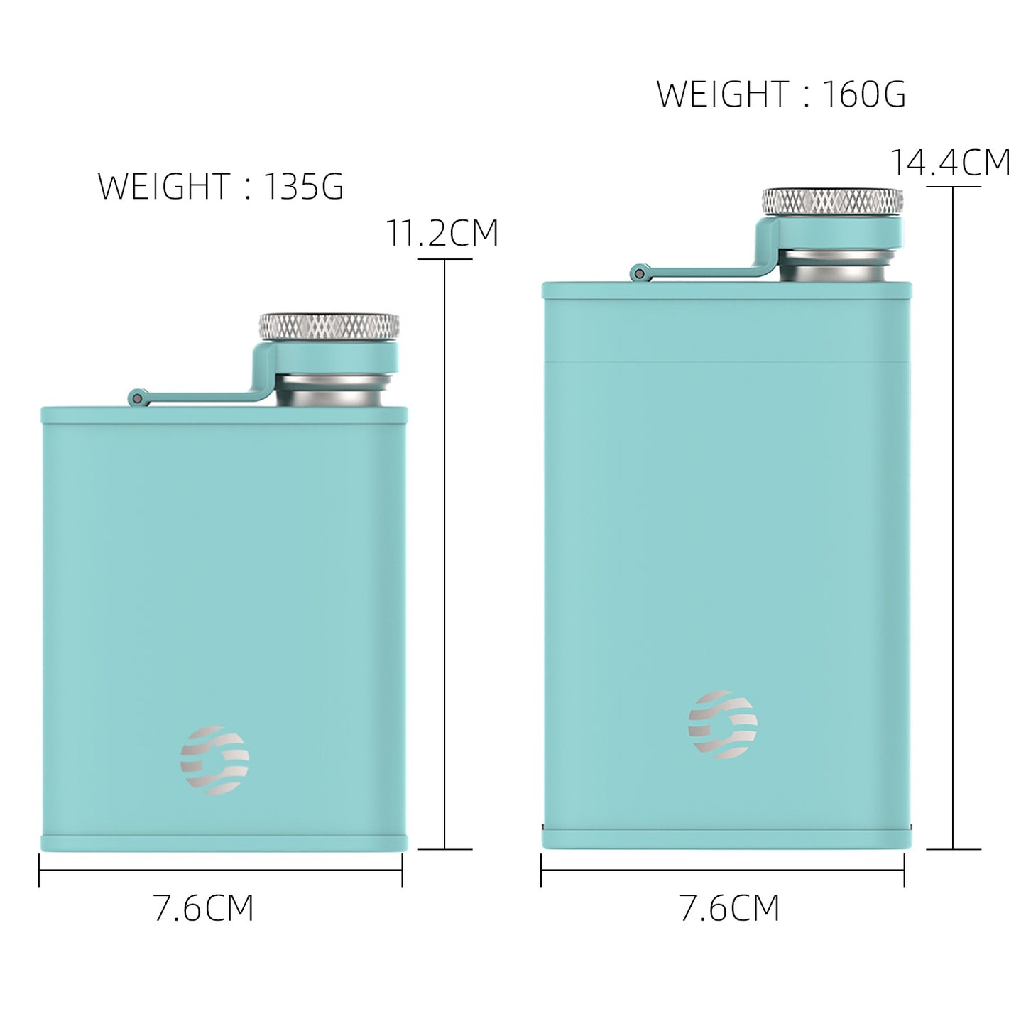 Healter Men's Hip Flask;  Portable Pocket Stainless Steel Flask;  Whiskey Flask for Outdoor Camping Climbing Hiking Picnic
