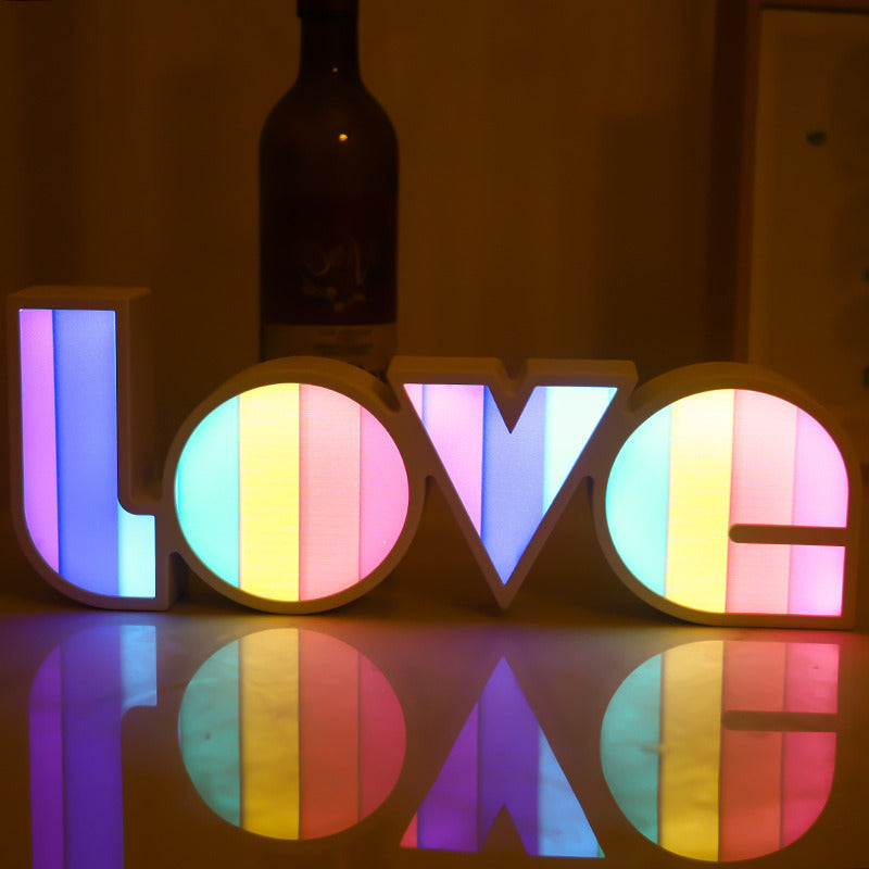 LOVE Letter Led Light For Propose Proposal And Engagement Wedding Party Stage Background Valentine's Day Decor Home Outdoor Lamp
