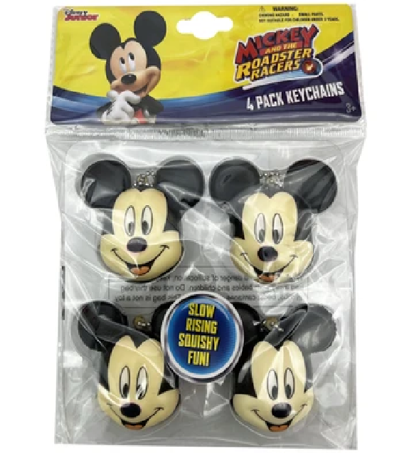 Disney Mickey Mouse 4 Pack Squishy Keychain