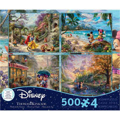 Thomas Kinkade Disney Jigsaw Puzzle -Multi-Pack 4 Pack - 500 Pieces - No. 036726