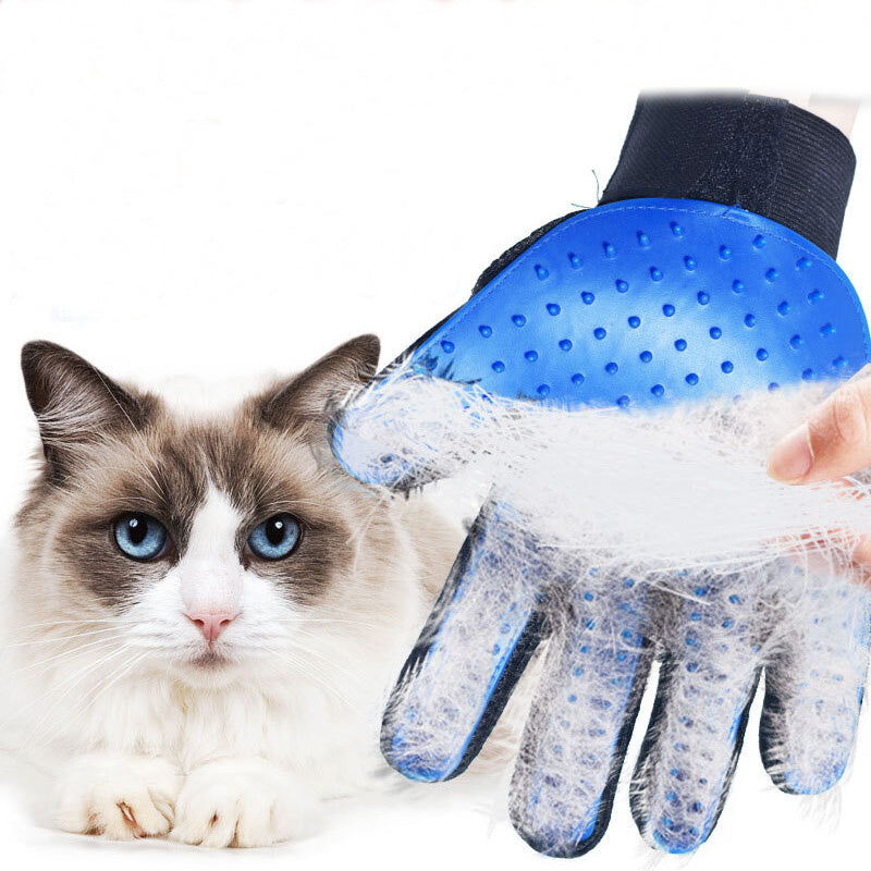 Cute Smart Upgrade Version 259 Tips Pet Hair Remover Gloves Pet Grooming Brush Gloves ( Right hand )