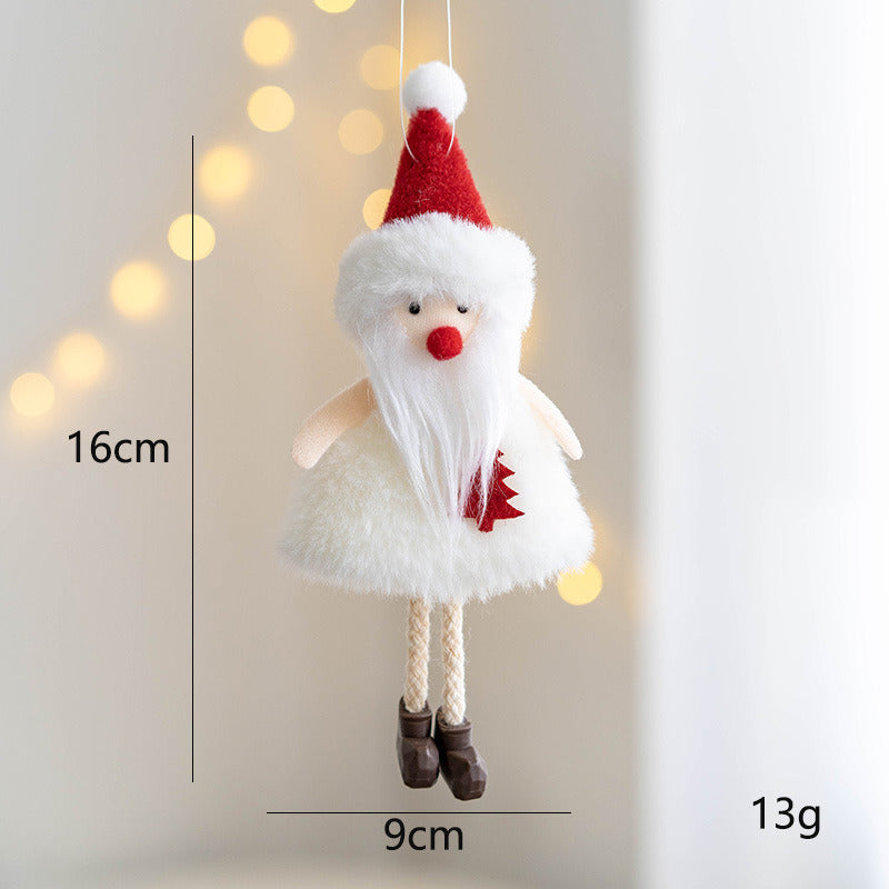 Christmas Plush Doll Cloth Art Old Man Snowman Elk Small Pendant Christmas Tree Decoration