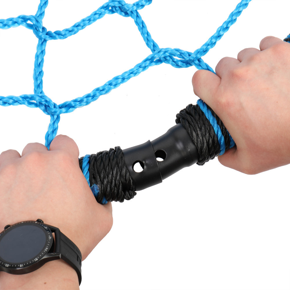 40 Inch Spider Web Round Rope Swing with Adjustable Ropes;  2 Carabiners (Blue & black)