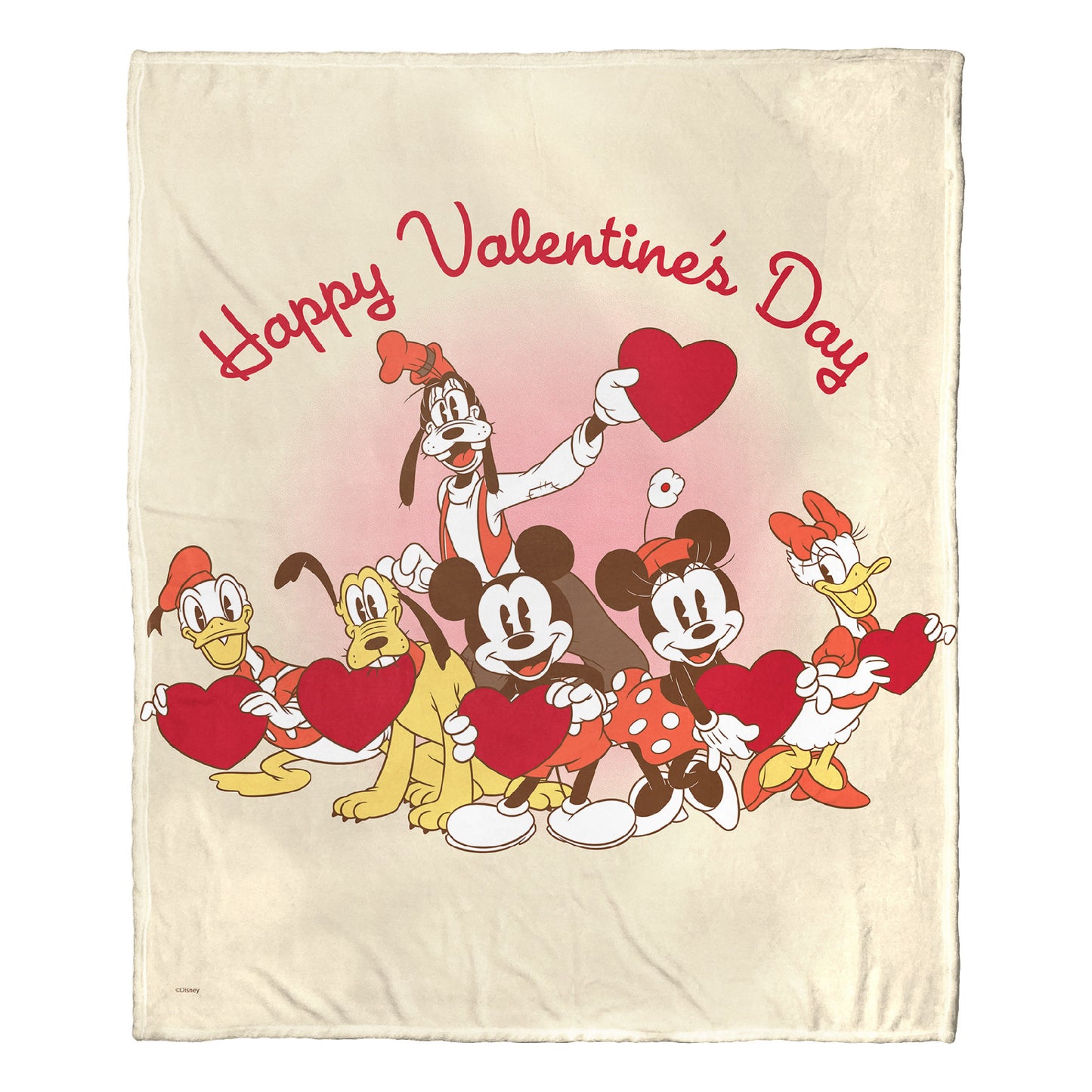 Mickey & Friends, Happy Valentine's Day Group Aggretsuko Comics Silk Touch Throw Blanket, 50" x 60"