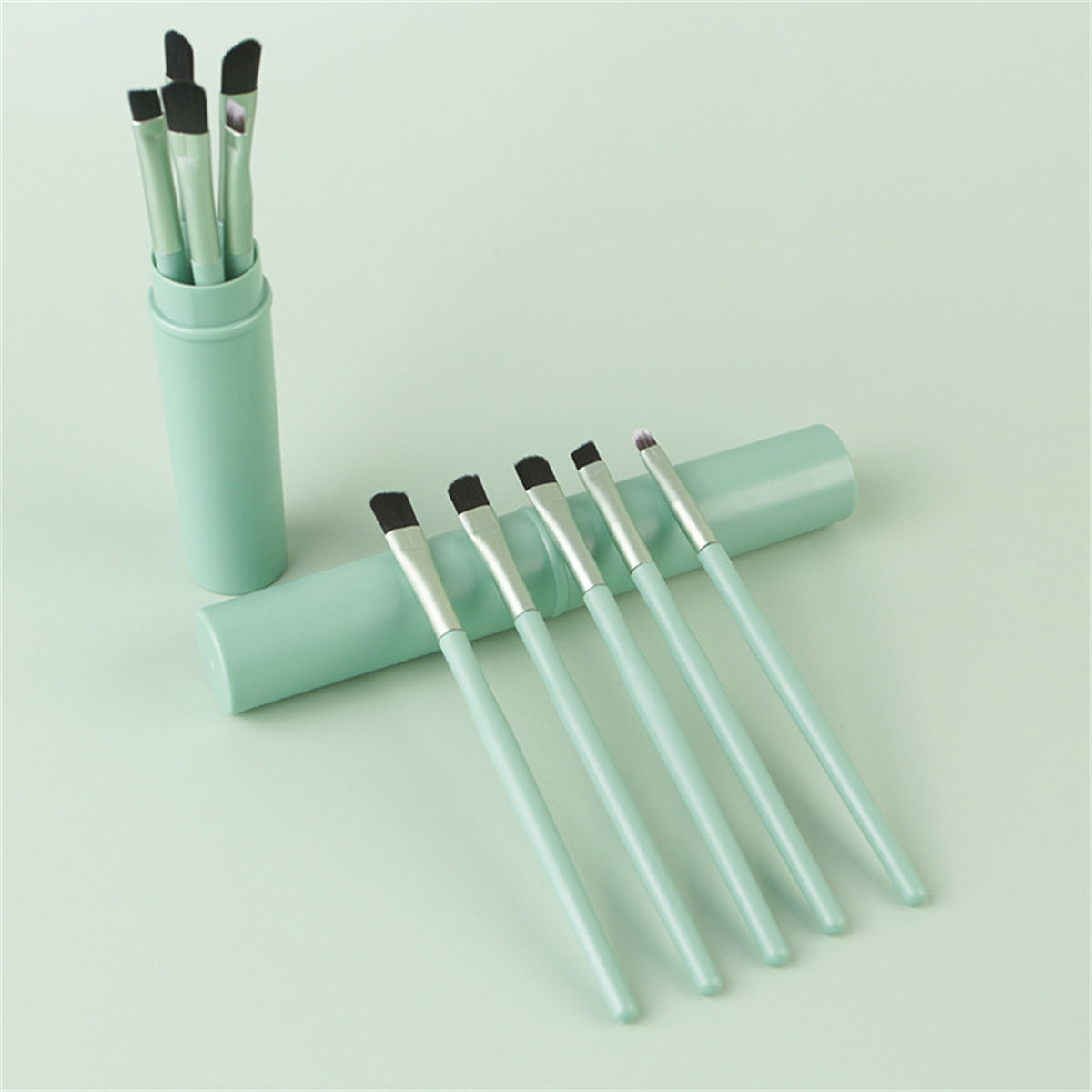 Makeup Brushes 3 Set 5Pcs Soft Bristles Cosmetic Brush Portable Eye Brushes for Women & Girls