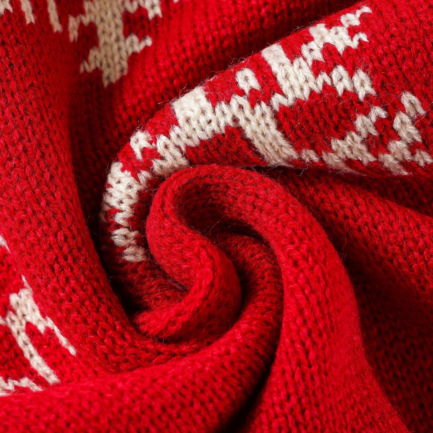 Christmas scarf female winter Korean version student wool knitting ins soft girl girl heart cute warm scarf